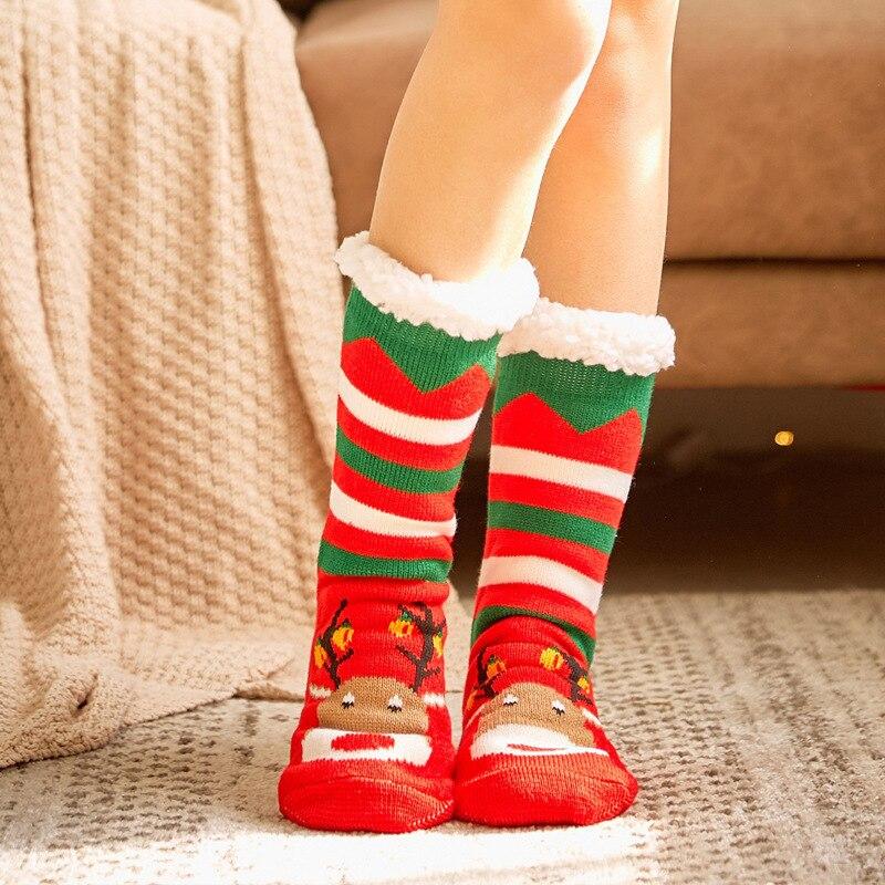 Red Reindeer Slipper Socks - Gracie Roze