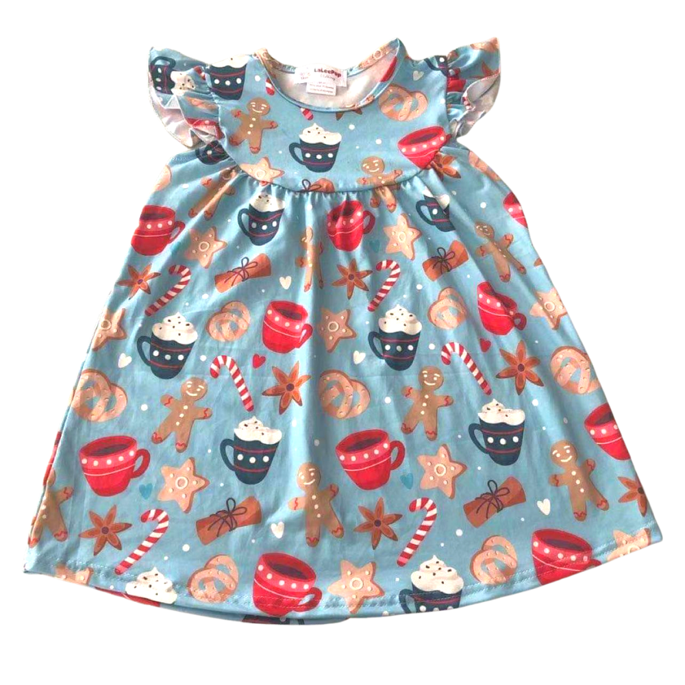 Girls Dress Christmas Candy Canes & Coco - Gracie Roze